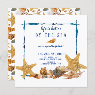 Beach Seashells Moving Announcement