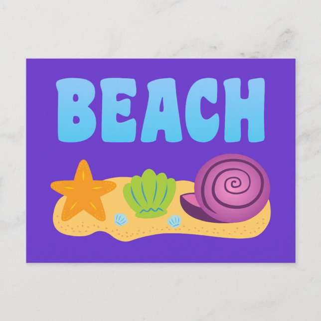 Beach Seashells Postcard (Front)