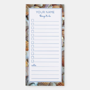 BEACH SEASHELLS TO DO MAGNETIC NOTEPAD