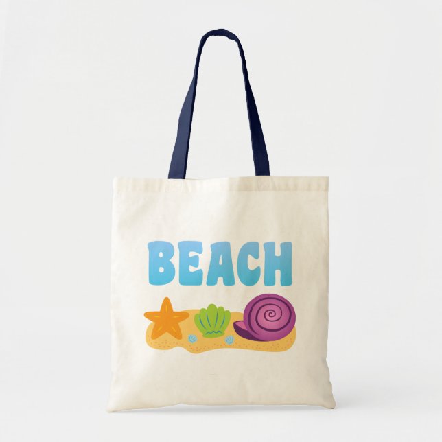Beach Seashells Tote Bag (Front)