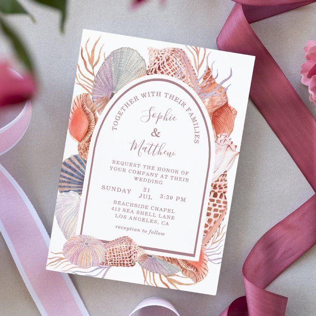 Beach Seashells Watercolor Coastal Wedding (Creator Uploaded)