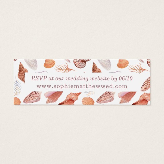 Beach Seashells Watercolor Coastal Wedding Website (Front)