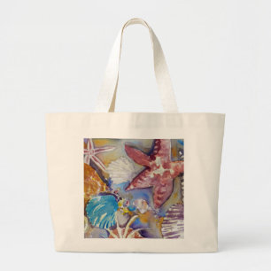 Beach Seashells Watercolor Design Tote