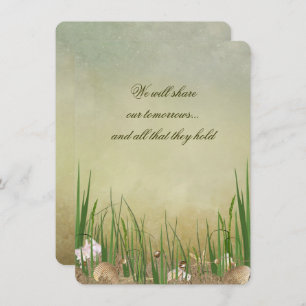 Beach Seashells Wedding Invitation