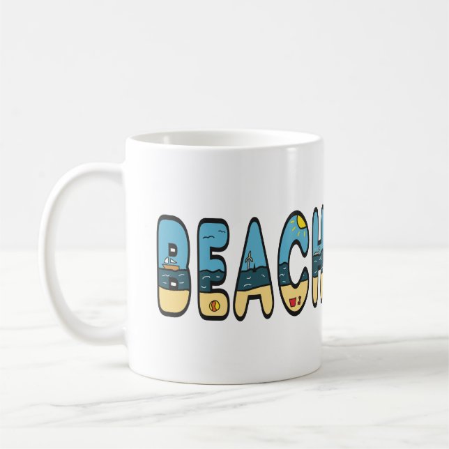 Beach Seaside Coffee Mug (Left)