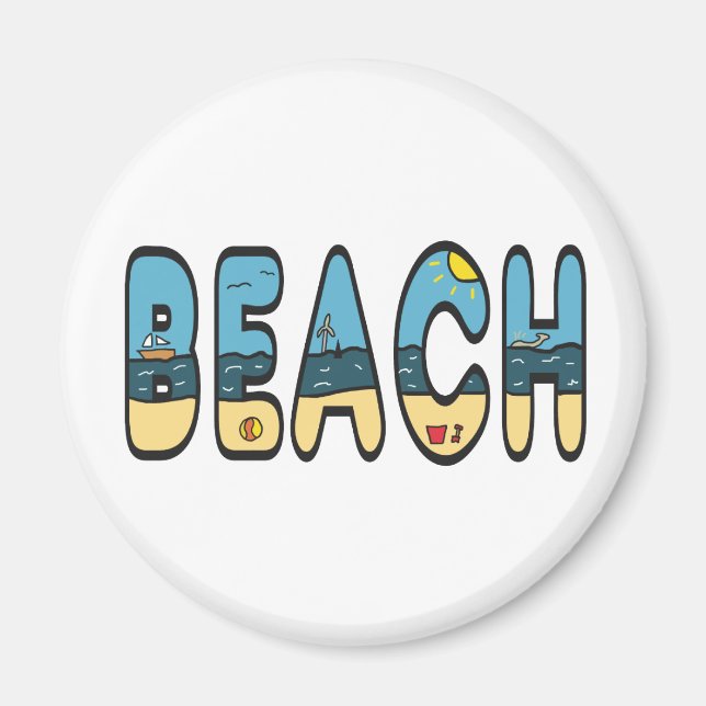 Beach Seaside Magnet (Front)