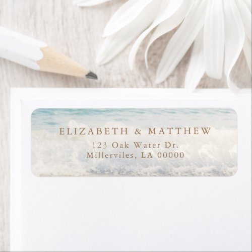 Beach SeasideOceanside Wedding Label