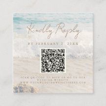 Beach Seaside/Oceanside Wedding Scan Code RSVP