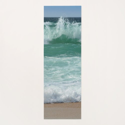 Beach Seaside Sea Waves Sand Trendy Template Yoga Mat