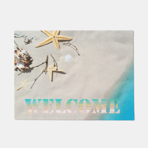 BeachSeastarSand   Welcome Doormat