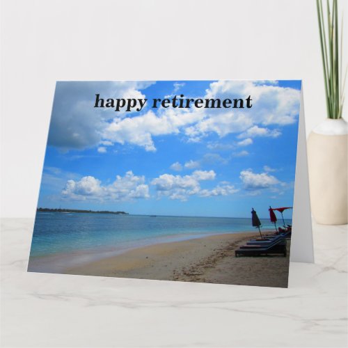 beach seats retirement big card