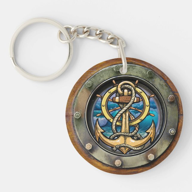 Beach - See Back  Keychain (Front)