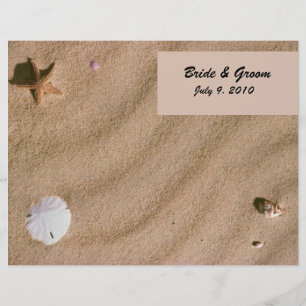 Beach Serenity Folded Wedding Program