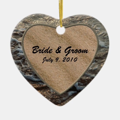 Beach Serenity Keepsake Wedding Ornament