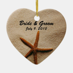 Beach Serenity Keepsake Wedding Ornament