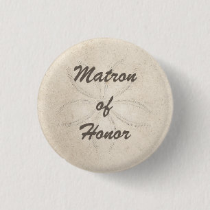 Beach Serenity Matron of Honor Button