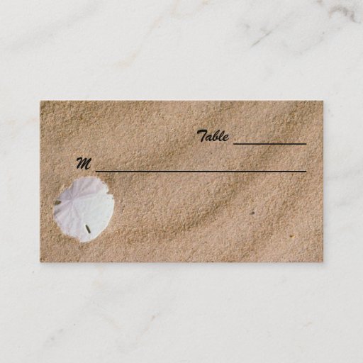 Customizable Beach Serenity Place Cards Business Card