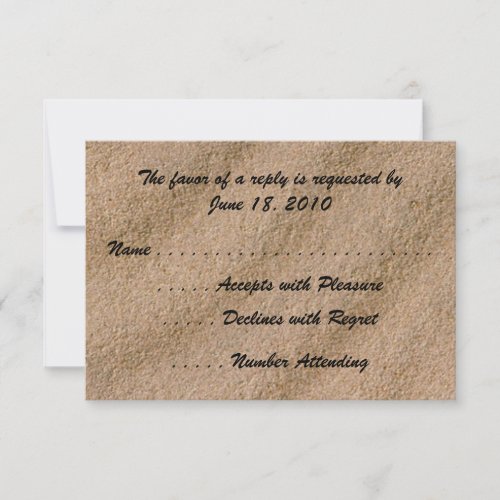 Beach Serenity RSVP Cards