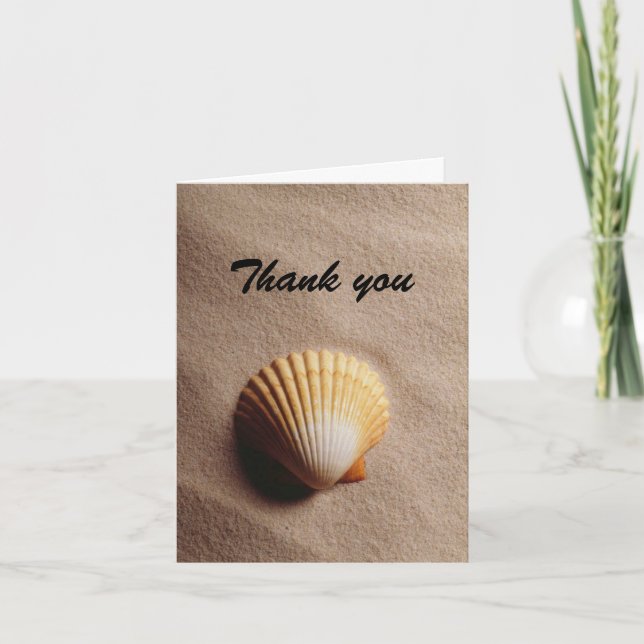 Beach Serenity Thank You Note Card (Front)