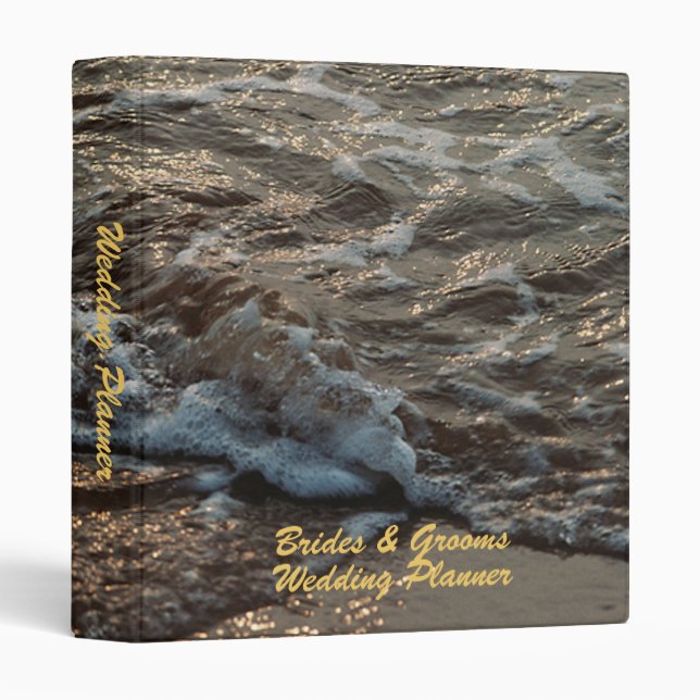 Beach Serenity Wedding Planner Binder (Front/Spine)