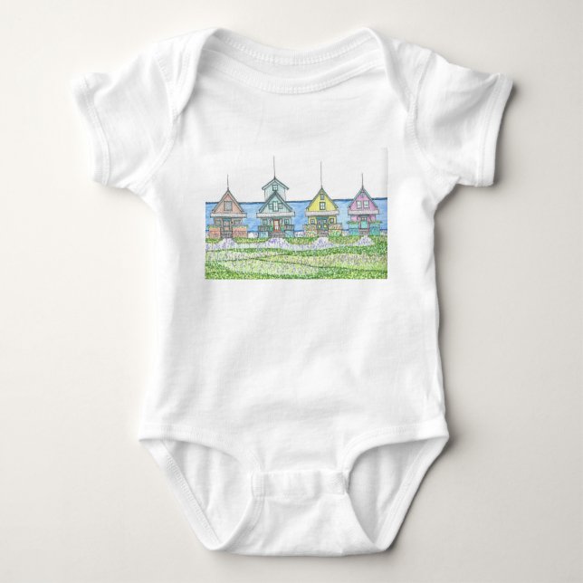 Beach Shack Life 1; Baby Clothing Baby Bodysuit (Front)