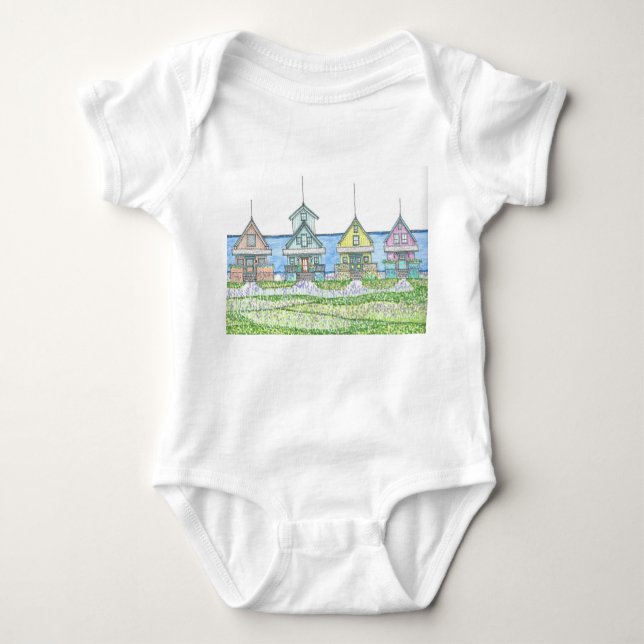 Beach Shack Life 1; Baby Clothing Bodysuit (Front)