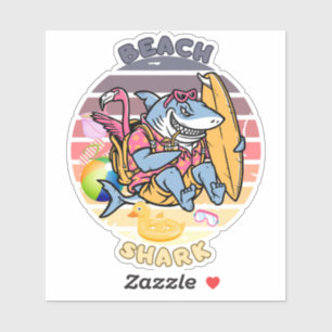 Beach Shark Adventures  Sticker