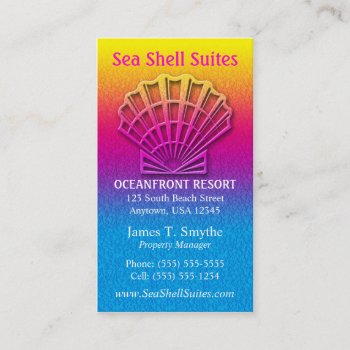 Beach / Shell Business Card by coolcards_biz at Zazzle
