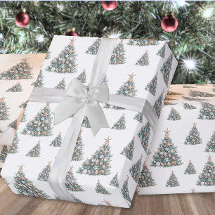 Beach Shell Christmas Tree Pattern Wrapping Paper