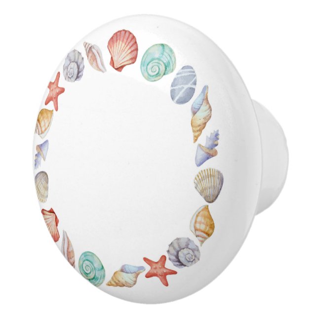 Beach Shell Circle Drawer Knobs (Right)