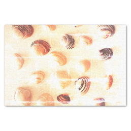 Beach shell photo print custom decoupage crafts tissue paper