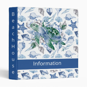 Beach Shells 3 Ring Binder