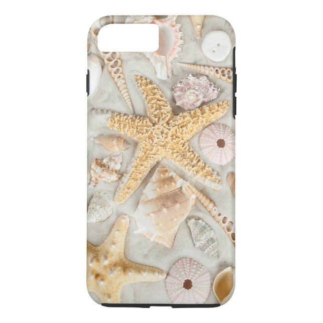 Beach Shells Case-Mate iPhone Case (A collection of seashells and a starfish scattered on a sandy beach!)