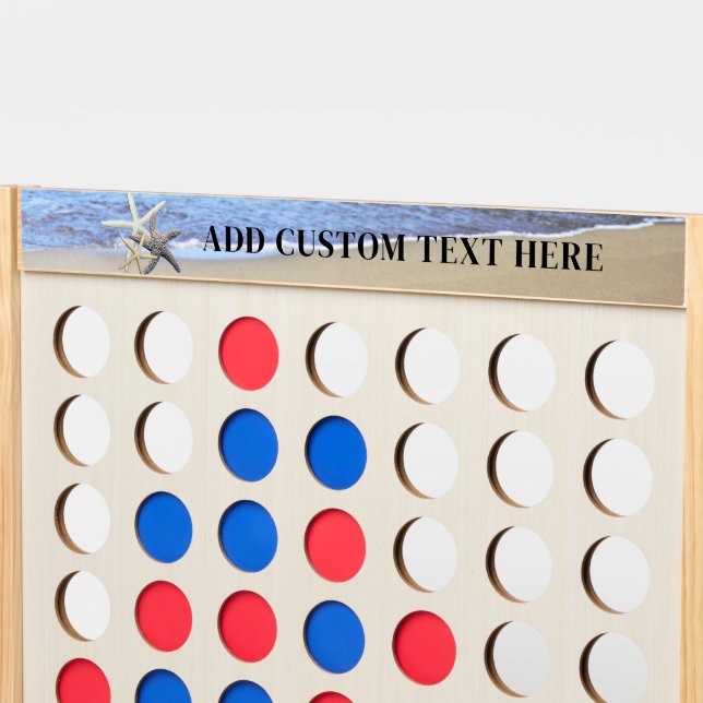 Beach & Shells & Custom Text Personalized Fast Four (Front Top)