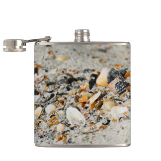 Beach Shells Hip Flask
