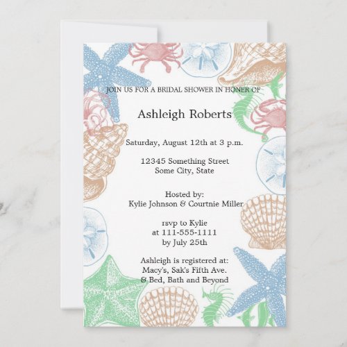 Beachy Personalized Invitations