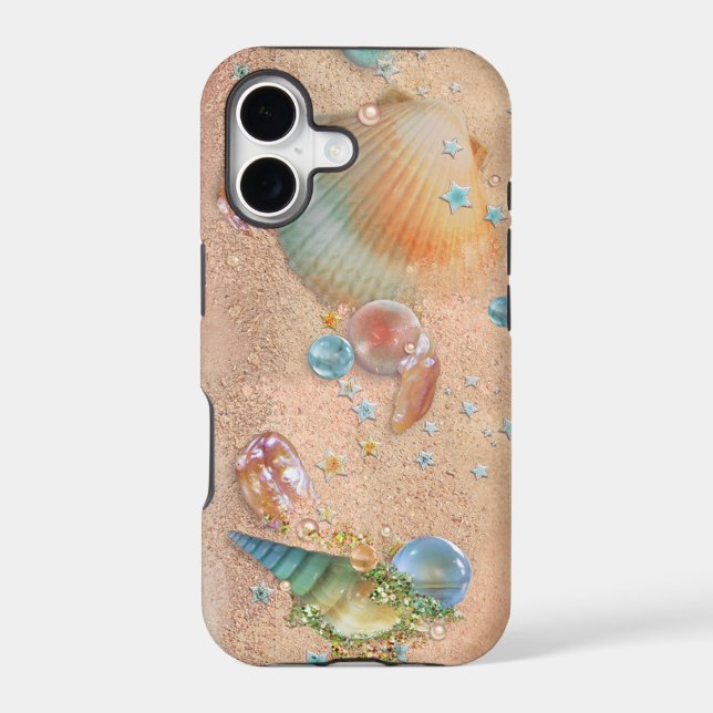 Beach Shells n Jewels Iphone Case (Back)