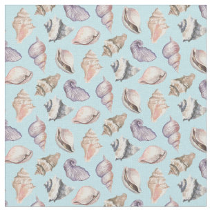 Beach Shells Nautical Ocean Pattern Fabric