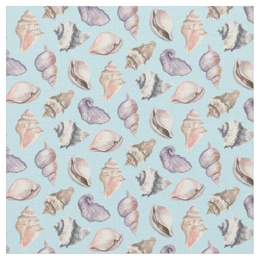 Beach Shells Nautical Ocean Pattern Fabric