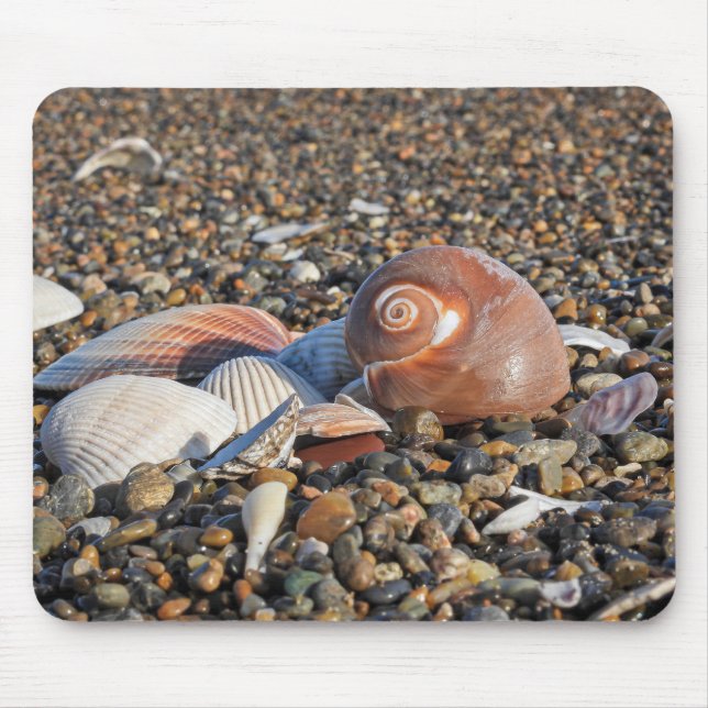 beach, shells, ocean mouse pad (Front)