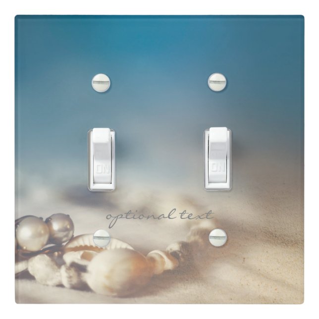 Beach Shells & Pearl Jewelry Elegant Light Switch Cover (In Situ)