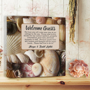 Beach Shells Rental Property Welcome Guests 3 Ring Binder
