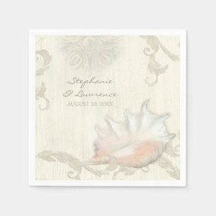 Beach Shells Seashells Wedding Bridal Shower Napkins