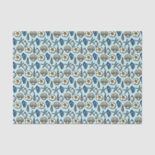 Beach Shells Starfish Nautical Ocean Sea Pattern Tissue Paper