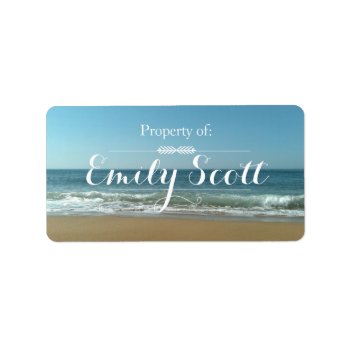 Beach Shore Name Labels by Seobox at Zazzle