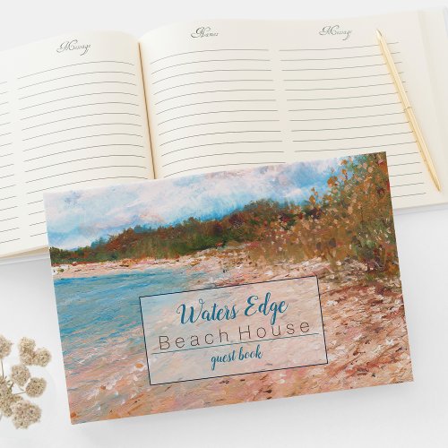 Beach Shore Painting Vacation Rental Guest Book