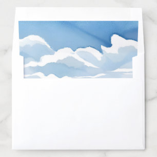 Beach Shore Walk Coastal Ocean Watercolor Envelope Liner