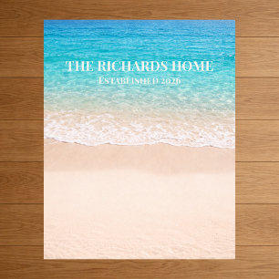 Beach Shoreline Custom Name Acrylic Print