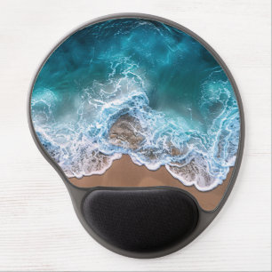 Beach Shoreline Waves Gel Mouse Pad