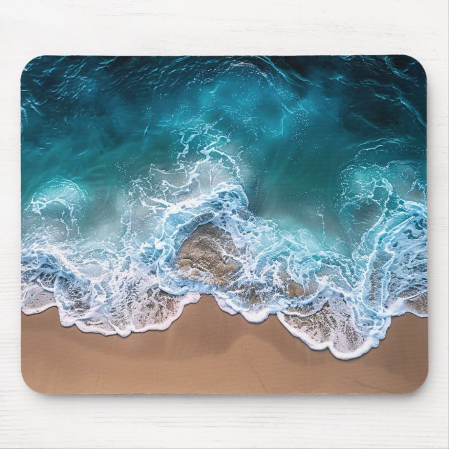Beach Shoreline Waves Mouse Pad (Front)